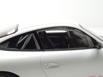 Porsche 911 GT3 RS 2002 weiß mit roten Streifen Modellauto 1:18 Minichamps