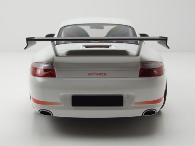 Porsche 911 GT3 RS 2002 weiß mit roten Streifen Modellauto 1:18 Minichamps