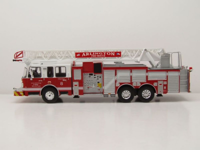 Smeal 105 RM Drehleiter US Feuerwehr Arlington Fire Rescue rot Modellauto 1:43 ixo models