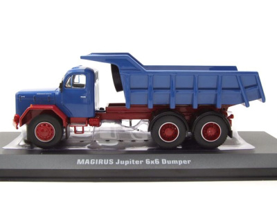 Magirus Jupiter 6X6 Muldenkipper blau rot Modellauto 1:43 ixo models