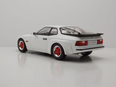 Porsche 924 Carrera GT 1981 weiß mit roten Felgen Modellauto 1:18 MCG