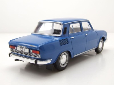 Skoda 100 L 1974 blau Modellauto 1:24 Whitebox