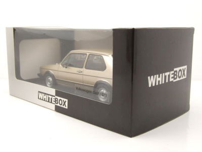 VW Golf 1 GTI gold Modellauto 1:24 Whitebox