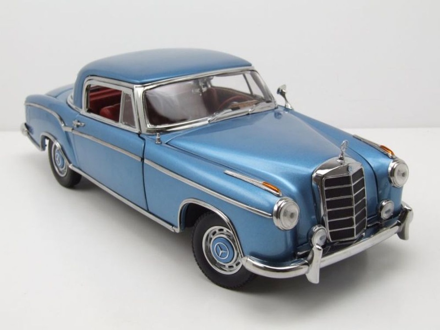 激レア サンスター製 １/18・1958 メルセデスベンツ 220SE クーペ Modellauto Mercedes 220 SE Coupe W128 1958 hellblau metallic 1:18