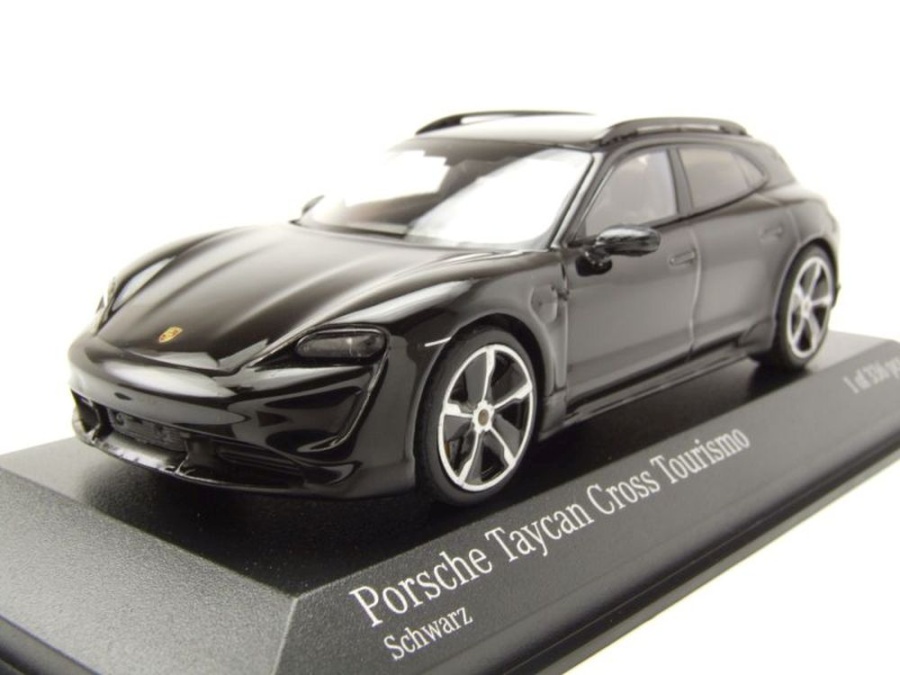 Porsche Taycan Cross Tourismo Turbo S 2021 schwarz Modellauto 1:43 Minichamps