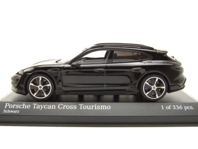Porsche Taycan Cross Tourismo Turbo S 2021 schwarz Modellauto 1:43 Minichamps