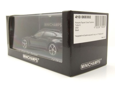 Porsche Taycan Cross Tourismo Turbo S 2021 schwarz Modellauto 1:43 Minichamps