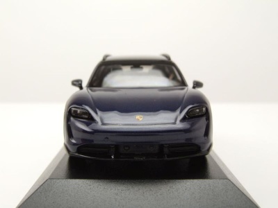 Porsche Taycan Cross Tourismo Turbo S 2021 blau metallic Modellauto 1:43 Minichamps