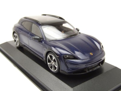 Porsche Taycan Cross Tourismo Turbo S 2021 blau metallic Modellauto 1:43 Minichamps