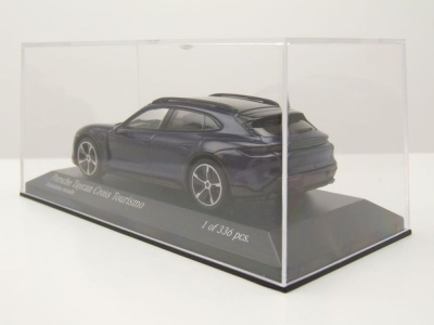 Porsche Taycan Cross Tourismo Turbo S 2021 blau metallic Modellauto 1:43 Minichamps