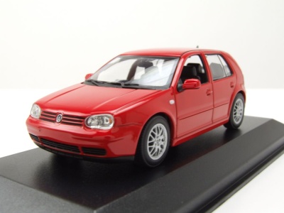 VW Golf 4 1999 rot Modellauto 1:43 Maxichamps