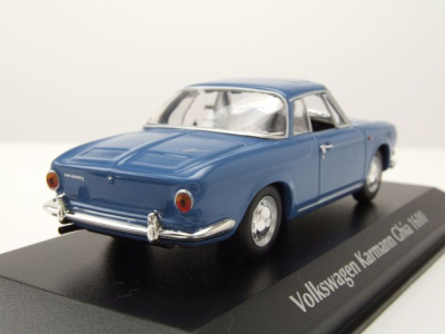VW Karmann Ghia 1600 1966 blau Modellauto 1:43 Maxichamps
