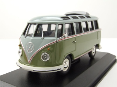 VW T1 Samba Bus 1961 grün grau Modellauto 1:43...