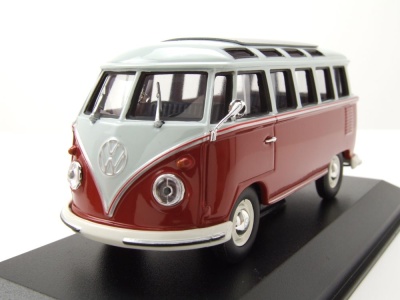 VW T1 Samba Bus 1961 rot grau Modellauto 1:43 Maxichamps