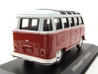 VW T1 Samba Bus 1961 rot grau Modellauto 1:43 Maxichamps