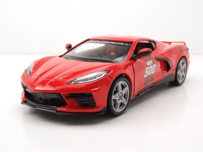 Chevrolet Corvette C8 Stingray Indy 500  Pace Car 2020 rot Modellauto 1:24 Greenlight Collectibles