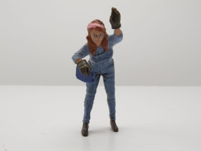 Figur Retro Female Mechanic 2 rosa Haarband für 1:24...