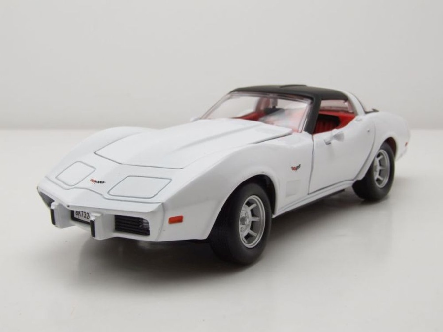 Chevrolet Corvette C3 1979 weiß Modellauto 1:24 Motormax