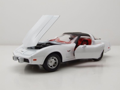 Chevrolet Corvette C3 1979 weiß Modellauto 1:24 Motormax