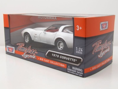 Chevrolet Corvette C3 1979 weiß Modellauto 1:24 Motormax
