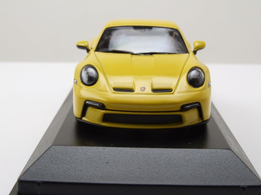 Modèle Réduit Porsche 911 GT3 Touring 2021 Jaune - Minichamps 1:43 - Jantes Noires, Neuf