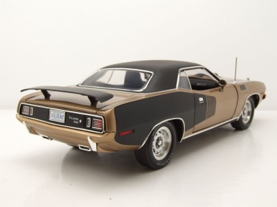 Plymouth Hemi Cuda Super Track Pack 1971 gold schwarz Modellauto 1:18 Acme