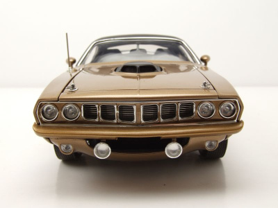 Plymouth Hemi Cuda Super Track Pack 1971 gold schwarz Modellauto 1:18 Acme