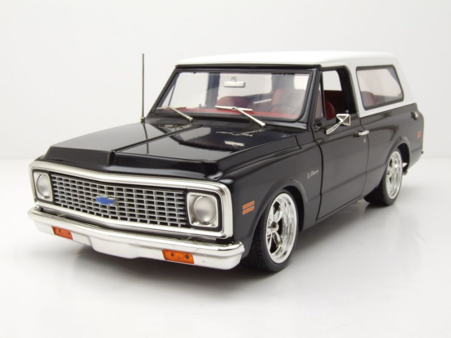 Modellauto Chevrolet Blazer Custom 1972 schwarz weiß 1:18 Acme bei