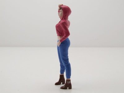 Figur Night Out Jessie roter Hoodie für 1:18 Modelle American Diorama