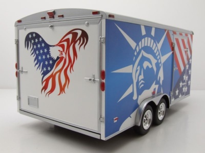 Enclosed Trailer Anhänger Patriotic USA rot...