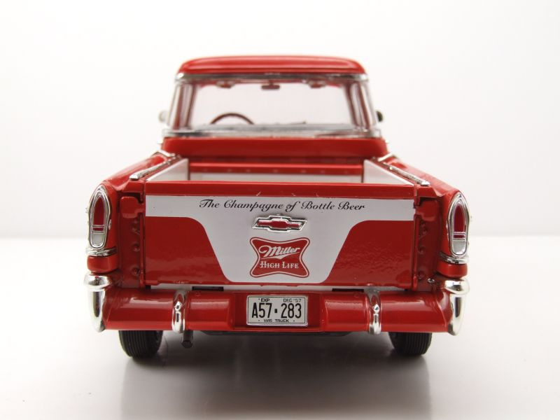 Chevrolet Cameo Pick Up Miller High Life 1957 rot weiß Modellauto 1:18 Auto World