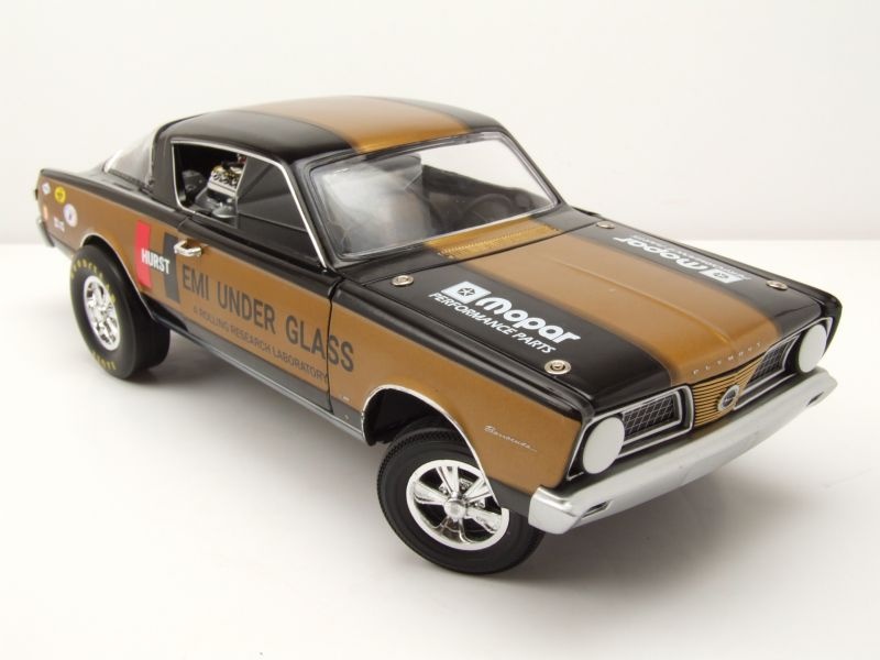 Modellauto Plymouth Barracuda Hurst Hemi Under Glass 1966 schwarz