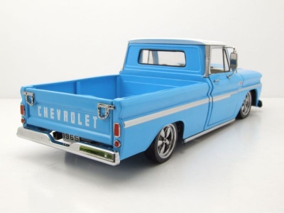 Chevrolet C-10 Styleside Pick Up Lowrider 1965 blau weiß Modellauto 1:18 Sun Star