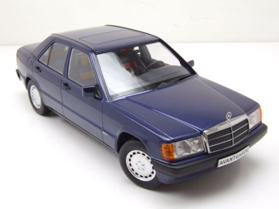 Mercedes 190 E 2.3 Avantgarde W201 1993 blau metallic Modellauto 1:18 Triple9