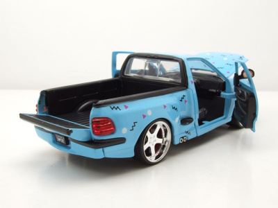 Ford F-150 SVT Lightning Pick Up 1999 blau I Love the 90s Modellauto 1:24 Jada Toys