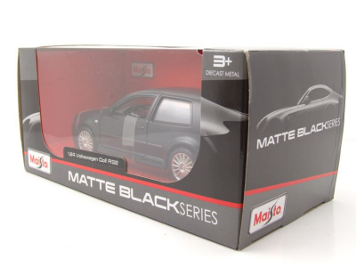 VW Golf 4 R32 matt schwarz Modellauto 1:24 Maisto