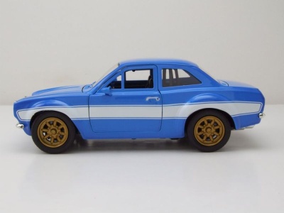 Ford Escort RS 2000 1974 blau weiß Brian Fast & Furious Modellauto 1:24 Jada Toys