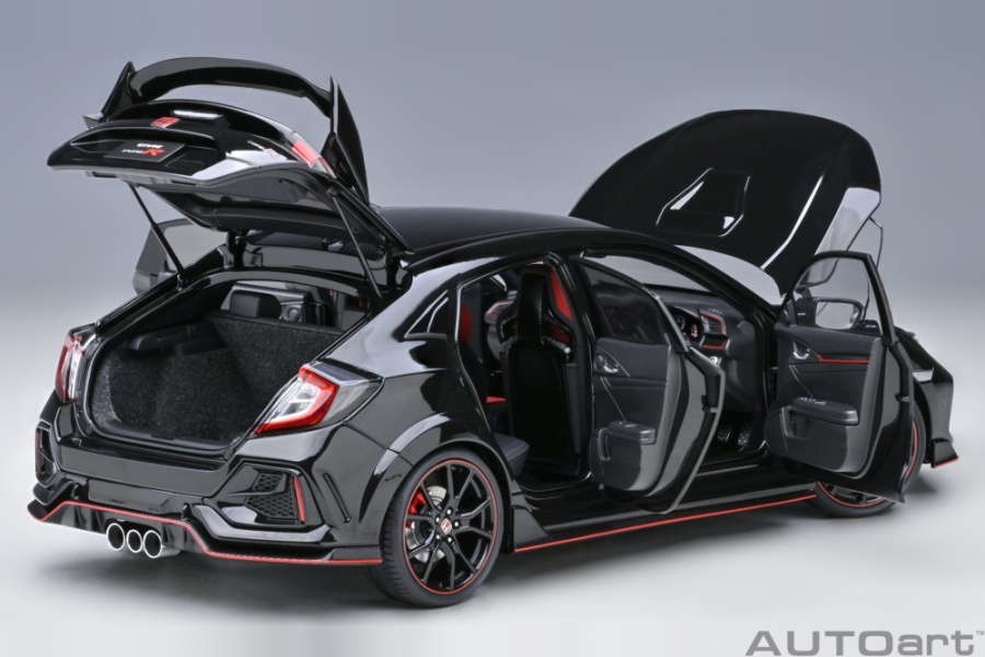 Modellauto Honda Civic Type R FK8 2021 schwarz metallic 1:18