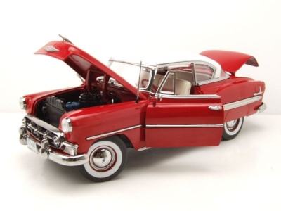 Chevrolet Bel Air Hardtop Coupe 1953 rot weiß Modellauto 1:18 Sun Star