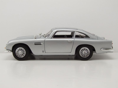 Aston Martin DB5 1965 silber James Bond Keine Zeit zu Sterben Modellauto 1:18 Auto World