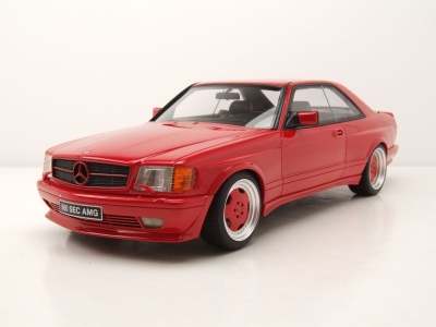 Mercedes 560 SEC AMG C126 Widebody 1986 signal rot Modellauto 1:18 Ottomobile