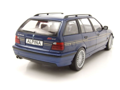 BMW Alpina B3 3.2 E36 Touring Kombi 1995 dunkelblau metallic Modellauto 1:18 MCG