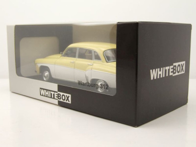 Wartburg 312 1965 gelb weiß Modellauto 1:24 Whitebox
