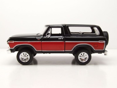 Ford Bronco Hardtop 1978 schwarz rot Modellauto 1:24 Motormax