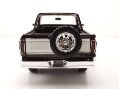 Ford Bronco Pick Up 1978 dunkelrot weiß Modellauto 1:24 Motormax