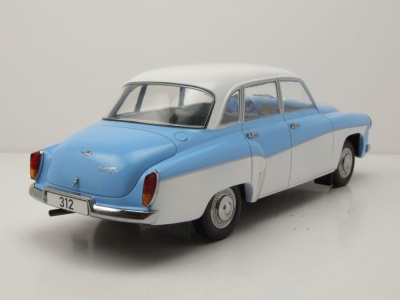 Wartburg 312 1965 hellblau weiß Modellauto 1:18 MCG