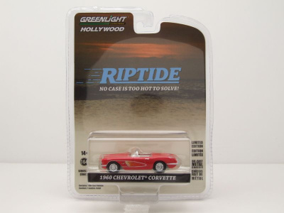 Chevrolet Corvette Convertible C1 1960 rot Riptide TV-Serie Modellauto 1:64 Greenlight Collectibles
