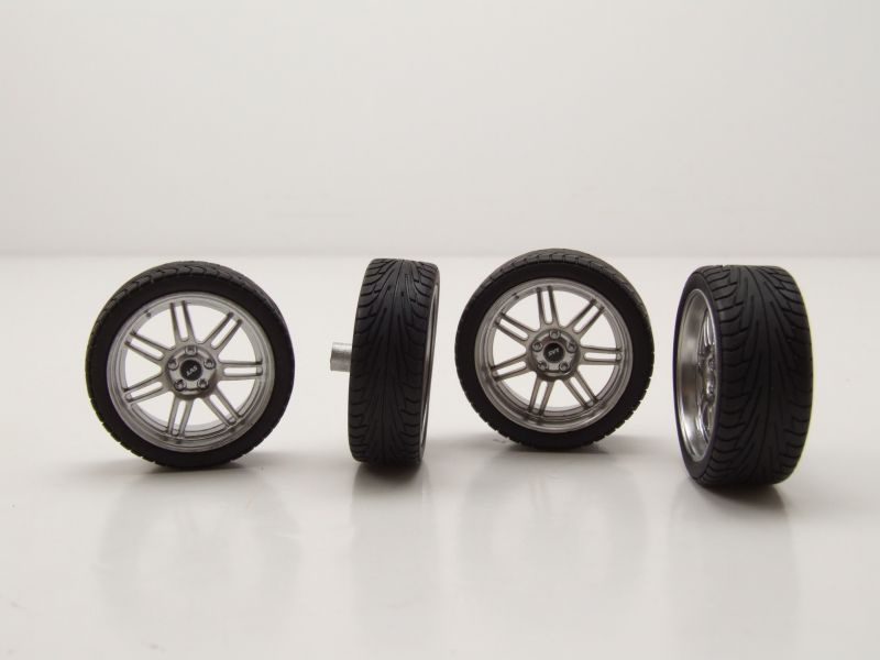 Reifen und Felgen Custom SVT 7-Spoke (4 Reifen mit Felgen) für 1:18 Modelle GMP