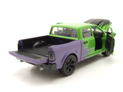 Ram 1500 Pick Up 2014 grün lila mit Hulk Figur Modellauto 1:24 Jada Toys