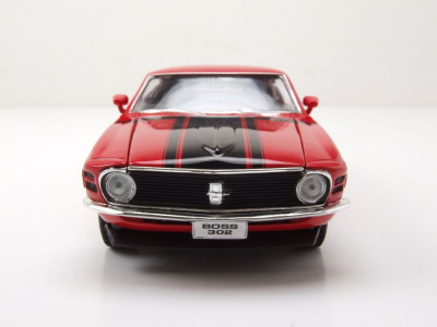 Ford Mustang Boss 302 1970 rot Modellauto 1:24 Welly